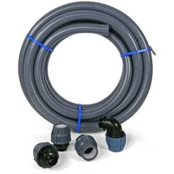 POOL TOTAL Poolanschluss-SET 12m Poolflex PVC Druckschlauch Ø 50mm + Fittinge
