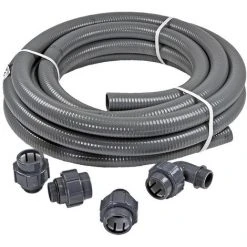 POOL TOTAL Anschluss-SET 25m FlexFit Flexibler PVC Druckschlauch Ø 50mm + Fittinge
