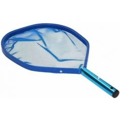 WELL2WELLNESS Pool Laubkescher Profi 1 Mit Blauem Alu-Rahmen Und Alu-Griff