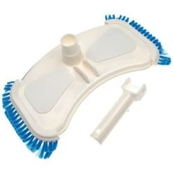 Vhbw Swimmingpool-Bodensauger Zur Anbringung An Poolpumpe, Skimmer - Poolsauger Mit 32/38mm Schlauchanschluss, Mit Seitenbürsten, Weiß / Blau