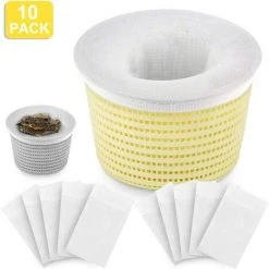 BARES Schwimmbad Skimmer Socken, 10 Stück Pool Skimmer Socken Net Netz Pool Filter Für Pool Skimmer Korb Schwimmbad Filter Schlacken, Blätter Öl, Pollen, Insekten, Abschaum