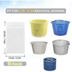 BARES Schwimmbad Skimmer Socken, 10 Stück Pool Skimmer Socken Net Netz Pool Filter Für Pool Skimmer Korb Schwimmbad Filter Schlacken, Blätter Öl, Pollen, Insekten, Abschaum -Poolreinigung Verkäufe 2022 24982063 5