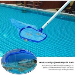 BARES Poolkescher, Professionelle Pool Skimmer, Laubkescher, Kescher Leaf Skimmer Net, Pool Kescher Bodenkescher Für Spas, Swimming Pool, Whirlpools Und Reinigung Blättern, Schmutz -Poolreinigung Verkäufe 2022 25402795 5