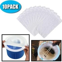 BARES Schwimmbad Skimmer Socken 10 Stücks Pool Skimmer Socken,Universal Pool Filter Saver Socken Netz, Perfekte Pool & Spa Saver Für Filter, Körbe Und Skimmer Pack