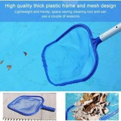 BARES Pool Net Pool Skimmer, Swimming Pool Skimmer Blattnetz, Fine Mesh Net Robuster Rahmen - Für Pool, Spas, Teiche, Springbrunnen (ohne Stange) -Poolreinigung Verkäufe 2022 26054958 4