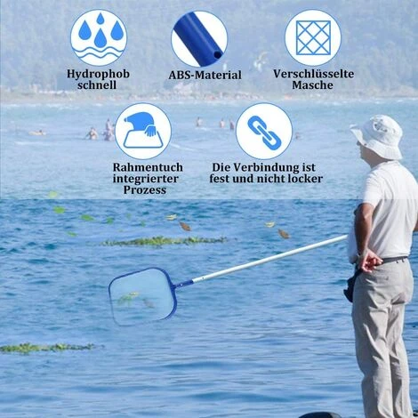BARES Pool Kescher Bodenkescher, Kescher Pool Feinmaschig, Kescher Für Pool, Whirlpool Kescher Casher Pool, Kescher Für Poolreinigung Tief Kescher Mit Verstärktem Kunststoffrahmen(Ohne Stange) 2 BARES Pool Kescher Bodenkescher, Kescher Pool Feinmaschig, Kescher Für Pool, Whirlpool Kescher Casher Pool, Kescher Für Poolreinigung Tief Kescher Mit Verstärktem Kunststoffrahmen(Ohne Stange) – Bild 2