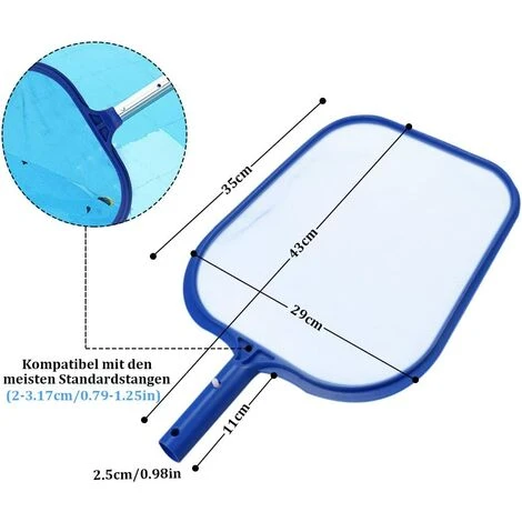 BARES Pool Kescher Bodenkescher, Kescher Pool Feinmaschig, Kescher Für Pool, Whirlpool Kescher Casher Pool, Kescher Für Poolreinigung Tief Kescher Mit Verstärktem Kunststoffrahmen(Ohne Stange) 3 BARES Pool Kescher Bodenkescher, Kescher Pool Feinmaschig, Kescher Für Pool, Whirlpool Kescher Casher Pool, Kescher Für Poolreinigung Tief Kescher Mit Verstärktem Kunststoffrahmen(Ohne Stange) – Bild 3