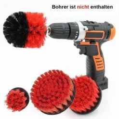 LITZEE Bürstenset Zum Reinigen Von Badewannen, Waschbecken, Fußleisten, Duschwänden Und Poolfliesen (4er Pack) Rot -Poolreinigung Verkäufe 2022 28933066 3