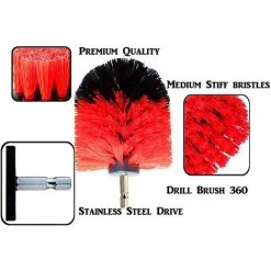 LITZEE Bürstenset Zum Reinigen Von Badewannen, Waschbecken, Fußleisten, Duschwänden Und Poolfliesen (4er Pack) Rot -Poolreinigung Verkäufe 2022 28933066 4