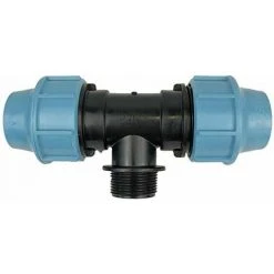 WELL2WELLNESS PP Klemmverbinder T-Stück Mit 2 X Kupplung X Außengewinde 2 X 40 Mm X 1"1/4