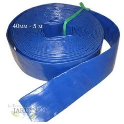 SUINGA FLACHSCHLAUCH 32 Mm 5 Meter Für Wasserableitung, Polyester-PVC-Blaugummi Layflat Für Feuer Und Pools (1 1/4" )