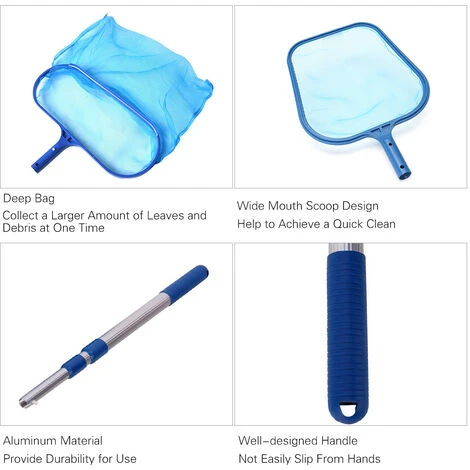 ASUPERMALL Pool Skimmer Netze Enthalten 1 Stuck Deep Sheets Skimmer Net 1 Stuck Blattbesen Mit Mesh Net Bag 1 Stuck Teleskop Aluminium Pole Reinigungswerkzeug Fur Pools Und Spa (Flat Rake Und Deep Rake) 2 ASUPERMALL Pool Skimmer Netze Enthalten 1 Stuck Deep Sheets Skimmer Net 1 Stuck Blattbesen Mit Mesh Net Bag 1 Stuck Teleskop Aluminium Pole Reinigungswerkzeug Fur Pools Und Spa (Flat Rake Und Deep Rake) – Bild 2