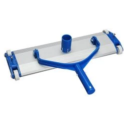 ASUPERMALL 17,5-Zoll-Pool-Vakuumkopf Aus Aluminiumlegierung Mit Flexiblem Vakuumburstenkopf Spa-Vinylpool-Vakuumaufsatz Mit Radern Und Bursten Fur Oberirdischen Oberirdischen Pool,Blau