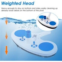 KKmoon 13,5-Zoll-Pool-Vakuumkopf Inground Uber Dem Boden Vinyl-Pool-Vakuumburstenkopf Spa-Vakuumaufsatz-Reinigungswerkzeug Mit Gewichtetem Boden Und Bursten,Blau -Poolreinigung Verkäufe 2022 33234811 5