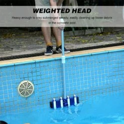 ASUPERMALL 14-Zoll-Schwimmbad-Vakuumkopf Saugkopf Mit Burste Flexibler Vakuumburstenkopf Mit Gewichtetem Boden Vakuumaufsatz Mit Radern Reinigungswerkzeug Fur Poolboden Poolwand,Blau -Poolreinigung Verkäufe 2022 33234846 5