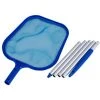 ASUPERMALL Pool-Reinigungsnetz Mit 45-Zoll-Stange Swimmingpool-Reinigungsnetz Mit 5 Abnehmbaren Aluminium-Stabteilen Pool-Blatt-Rechen Professionelles Feinmasch-Reinigungswerkzeug Fur Kleine Pools Teichbrunnen