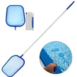 ASUPERMALL Pool-Reinigungsnetz Mit 45-Zoll-Stange Swimmingpool-Reinigungsnetz Mit 5 Abnehmbaren Aluminium-Stabteilen Pool-Blatt-Rechen Professionelles Feinmasch-Reinigungswerkzeug Fur Kleine Pools Teichbrunnen -Poolreinigung Verkäufe 2022 34186104 4