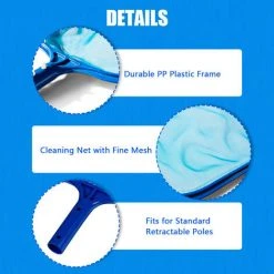 ASUPERMALL Pool-Reinigungsnetz Mit Feinmaschigem Pool-Blatt-Rechen Schwimmbad-Reinigungsnetz Professionelles Reinigungswerkzeug Fur Kleine Pools Teichbrunnen -Poolreinigung Verkäufe 2022 34186107 3