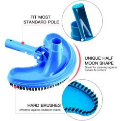 HAPPYSHOPPING Half Moon Pool Vakuumkopf Flexibler Schwimmbad Vakuumkopf Zur Reinigung Von Beton- Oder Gipsbecken,Blau, -Poolreinigung Verkäufe 2022 35420274 2