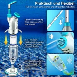 Tillvex Poolsauger Mit Akku Und 3,6 M Teleskopstange - Bis Zu 25 M³ | Pool Bodensauger Elektrisch | Poolreiniger Mit Filter & 2-Geschwindigkeits-System | Handsauger Reinigungsset Kabellos 9 Tillvex Poolsauger Mit Akku Und 3,6 M Teleskopstange - Bis Zu 25 M³ | Pool Bodensauger Elektrisch | Poolreiniger Mit Filter & 2-Geschwindigkeits-System | Handsauger Reinigungsset Kabellos -Poolreinigung Verkäufe 2022 36725273 5