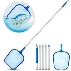Tillvex Pool Kescher Set | Pool Reinigungsset Mit Teleskopstange 122 Cm | Laubkescher Feinmaschig | Poolkescher Zur Reinigung Von Schwimmbad Whirlpool Spa