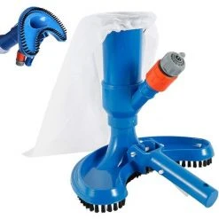 ILoveMilan Mini Jet Pool-Staubsauger Mit Quick Clean Tragbarer Saugkopf Mit Bürste Und Schlauchanschluss, Staubsauger-Reinigungszubehör Für Spa-Teich Piscine Fontai