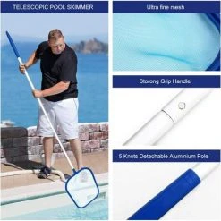 ILoveMilan Hochleistungs-Teleskop-Aluminium-Skimmer-Netz, Tiefer Laubrechen Und Skimmer-Netz Hochleistungs-Einstellbares Pool- / Springbrunnen- / Tankreinigungswerkzeug -Poolreinigung Verkäufe 2022 41532585 3