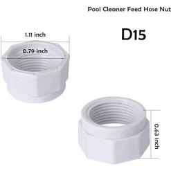 TRIOMPHE D15 Mutter Für Zulaufschlauch Kompatibel Mit Polaris 280 380 180 Roboter-Poolbodenreiniger D-15 (10 Stück) -Poolreinigung Verkäufe 2022 41678290 3