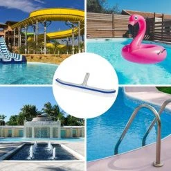 TRIOMPHE Poolbürste, 45cm Aluminium Reinigungsbürstenkopf Mit Clips Und Massiven Borsten Für Pool Spa Teichbodenfliesen Wände -Poolreinigung Verkäufe 2022 41680020 5