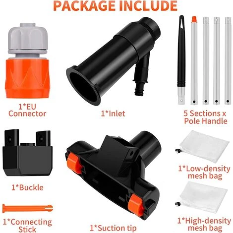 BRIDAY Pool-Staubsauger, Manueller Oberirdischer Pool-Staubsauger Mit Bürste Mit 5 Schaufeln Und 2 Netzbeuteln Spa-Pool-Staubsauger Mit Bürsten Für Die Schwimmbadreinigung 2 BRIDAY Pool-Staubsauger, Manueller Oberirdischer Pool-Staubsauger Mit Bürste Mit 5 Schaufeln Und 2 Netzbeuteln Spa-Pool-Staubsauger Mit Bürsten Für Die Schwimmbadreinigung – Bild 2