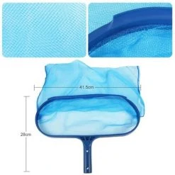 HAPPYSHOPPING Pool Skimmer Net Deep-Bag Pool Rechen Mittelfeines Netz Passend Für Die Meisten Standardstangen Für Die Poolreinigung,Blau -Poolreinigung Verkäufe 2022 45418189 4
