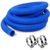 POOL TOTAL SET> 6,00m Schwimmbad Schlauch, Blau Ø 38mm + 4 Schellen
