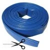 SUINGA FLACHSCHLAUCH 40 Mm Schnitt Pro Meter, Verstärkt Für Wasserableitung, Polyester PVC Blue Rubber Layflat