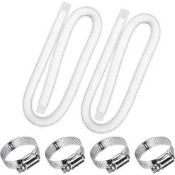 TINOR Ersatz-Poolschlauch 1,25 Zoll Durchmesser Für Oberirdische Pools, Schwimmbecken Mit Drahtklemme Für Filterpumpe Oder 1,25 Zoll Schläuche – 1,5 Meter Lang (2 Stück)