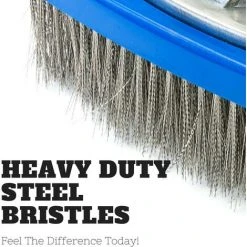 BENOBBY KIDS 1 Hochleistungs-Poolbürste, Langlebige 5-Zoll-Poolreinigungsbürste, Ideal Zur Bekämpfung Hartnäckiger Flecken, Aluminiumgriff Und Edelstahlborsten, Geeignet Für Beton- Und Spritzgussbecken. -Poolreinigung Verkäufe 2022 55516064 3