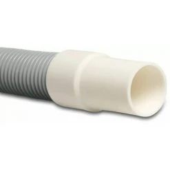 BEVO VERTRIEBS GMBH 9m Schwimmbadschlauch Poolschlauch Grau 38mm Inkl. Anschlüssen PVC-U Flotide Typ Reinigung