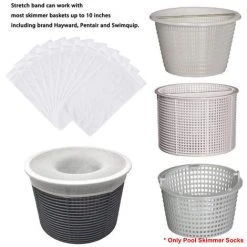 LIFCAUSAL 10er-Pack Pool-Skimmer-Socken – Perfekte Schoner Für Filter, Körbe Und Skimmer, Pool-Korb-Filtersocken Reinigen Schmutz Und Blätter Für Unterirdische Oder Oberirdische Pools -Poolreinigung Verkäufe 2022 55748030 4