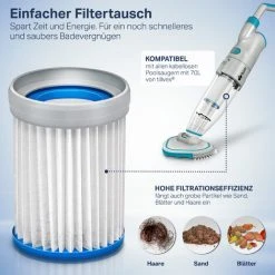 Tillvex Ersatzfilter Für Poolsauger Bis Zu 15 M³ (15000 Liter) | Filterkartusche Für Pool Bodensauger Elektrisch -Poolreinigung Verkäufe 2022 56390158 4