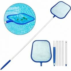 FUIENKO Schwimmbecken-Reinigungsskimmer Mit Flexiblem 1,22-m-Griff Und Feinmaschigem Netz Für Schwimmbecken