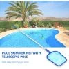 LIFCAUSAL Pool-Skimmer-Netz Mit Verstellbarer Teleskopstange Pool-Reinigungsnetz Zum Entfernen Von Laubrechen Schwimmbecken-Bergungsnetz Schnelles Reinigungswerkzeug Für Pool-Brunnen-Aquarium-Reinigungswerkzeug