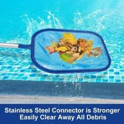 WERKZEUGE Oberflächenkescher, Strapazierfähiges Pool-Pflegeset Mit 31 Cm X 34 Cm Großem Netz Und 120 Cm Langen Aluminiumgriffen Für Pools, Spas, Teiche Und Springbrunnen -Poolreinigung Verkäufe 2022 58783060 4
