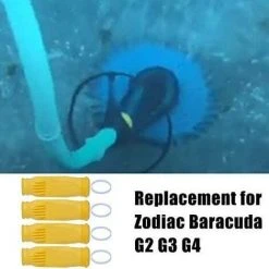 BARES W69698 Diaphragm Compatible With Zodiac Baracuda G3 G4 Robot Automatic Pool Bottom Cleaner With W81600 Retaining Ring White (4 Pieces) -Poolreinigung Verkäufe 2022 59041399 5