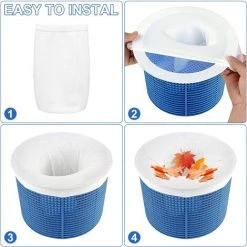 BEARSU Pool-Skimmer-Socken, 20er-Pack Pool-Skimmer-Socken, Wiederverwendbare Und Superelastische Skimmer-Socken Für Skimmer-Korb, Pumpe, Schwimmbad, Spa -Poolreinigung Verkäufe 2022 59195042 3