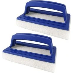HIASDFLS Wasserleitungs-Schwammbürste, Mit Griff, Pool-Bodenwandbürste, Pool-Reinigungsbürste Für Schwimmbäder, Whirlpools, Spas, Springbrunnen, Boden, Badezimmer, Küche, 2 Stück