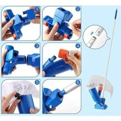 HIASDFLS Manueller Saug-Pool-Reiniger, Tragbares Pool-Brunnen-Staubsauger-Werkzeug – Kann Am Gartenschlauch Befestigt Werden -Poolreinigung Verkäufe 2022 59708603 5