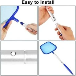 HIASDFLS 1 Set Pool-Kescher, Untere Kescher Mit 1,6 M Abnehmbarem Griff, Feines Skimmer-Kescher-Pool-Reinigungsset Für Schwimmbecken, Teiche -Poolreinigung Verkäufe 2022 59708742 3