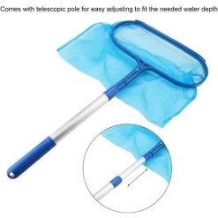 HIASDFLS Professionelles Pool-Skimmernetz Mit Strapazierfähiger Teleskopklemme Pool-Skimmer-Laubnetz Zum Reinigen Von Rechen Poolreinigungszubehör Entfernen Sie Blätter Und Schmutz – Pool-Laubnetz Mit Teleskopstange -Poolreinigung Verkäufe 2022 59708747 5