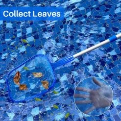 HIASDFLS Schwimmkescher (tiefer Kescher), Schwimmbecken-Skimmer Mit 90-Aluminium-Teleskopstange Für Schwimmbecken, Teiche, Aquariu, Heiße Quellen, Springbrunnen, Teich -Poolreinigung Verkäufe 2022 59708748 4