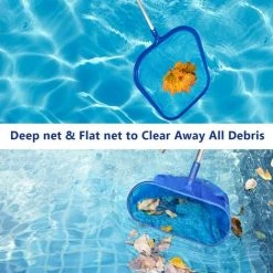 QERSTA Schwimmbeckenboden-Kescher-Kit Mit Aluminium-Teleskopgriff, Schwimmbecken-Keschernetz Für Schwimmbecken, Teiche, Springbrunnen, Teich, Aquarium -Poolreinigung Verkäufe 2022 59920713 3