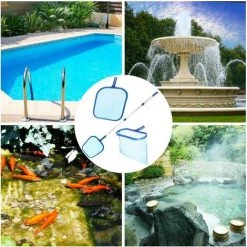 QERSTA Schwimmbeckenboden-Kescher-Kit Mit Aluminium-Teleskopgriff, Schwimmbecken-Keschernetz Für Schwimmbecken, Teiche, Springbrunnen, Teich, Aquarium -Poolreinigung Verkäufe 2022 59920713 5